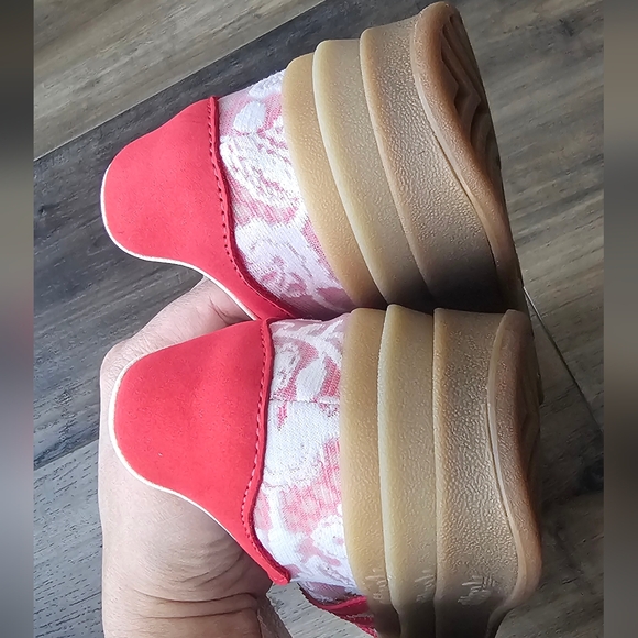 Adidas Gazelle Bold Red and White Sneakers - Picture 7 of 17